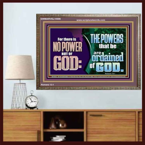 THERE IS NO POWER BUT OF GOD THE POWERS THAT BE ARE ORDAINED OF GOD  Church Wooden Frame  GWMARVEL10686  