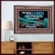 THE VOICE OF THE LORD GIVE STRENGTH UNTO HIS PEOPLE  Contemporary Christian Wall Art Wooden Frame  GWMARVEL10795  