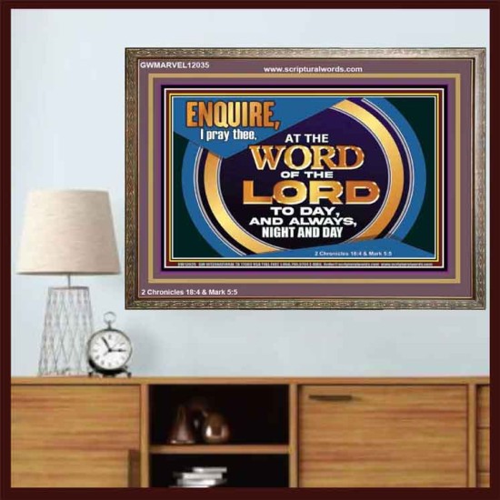 THE WORD OF THE LORD IS FOREVER SETTLED  Ultimate Inspirational Wall Art Wooden Frame  GWMARVEL12035  