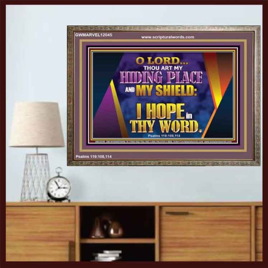 THOU ART MY HIDING PLACE AND SHIELD  Bible Verses Wall Art Wooden Frame  GWMARVEL12045  