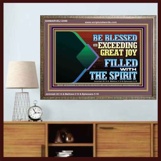 BE BLESSED WITH EXCEEDING GREAT JOY FILLED WITH THE SPIRIT  Scriptural Décor  GWMARVEL12099  