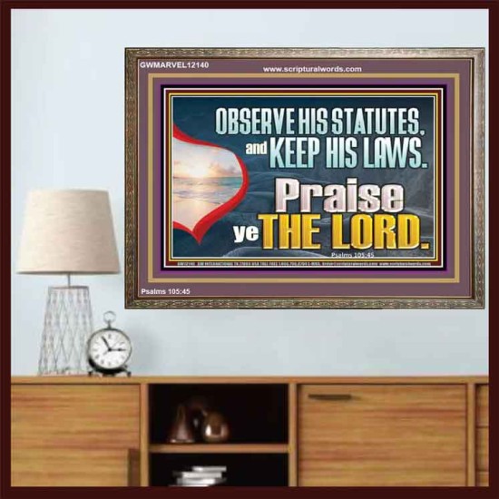 OBSERVE HIS STATUES AND KEEP HIS LAWS  Custom Art and Wall Décor  GWMARVEL12140  