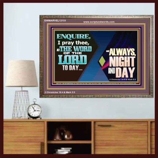 THE WORD OF THE LORD TO DAY  New Wall Décor  GWMARVEL12151  