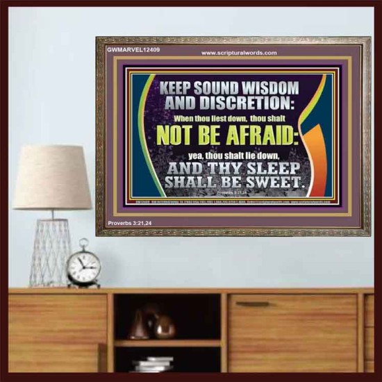 THY SLEEP SHALL BE SWEET  Ultimate Inspirational Wall Art  Wooden Frame  GWMARVEL12409  