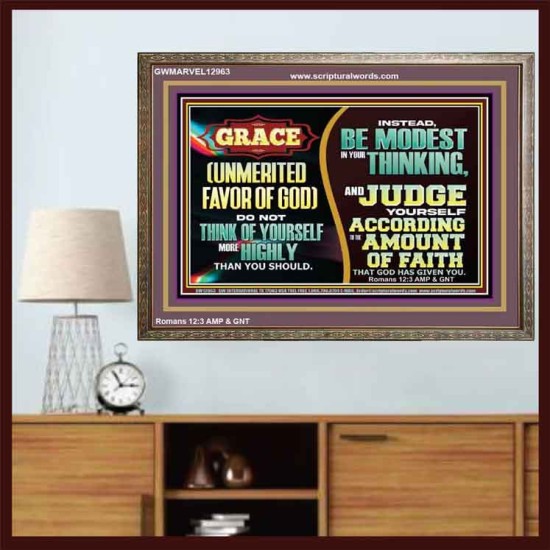 GRACE UNMERITED FAVOR OF GOD  Bible Scriptures on Love Wooden Frame  GWMARVEL12963  