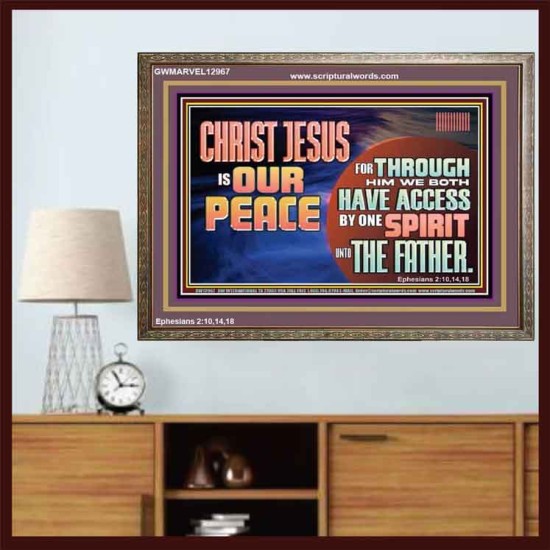 CHRIST JESUS IS OUR PEACE  Christian Paintings Wooden Frame  GWMARVEL12967  