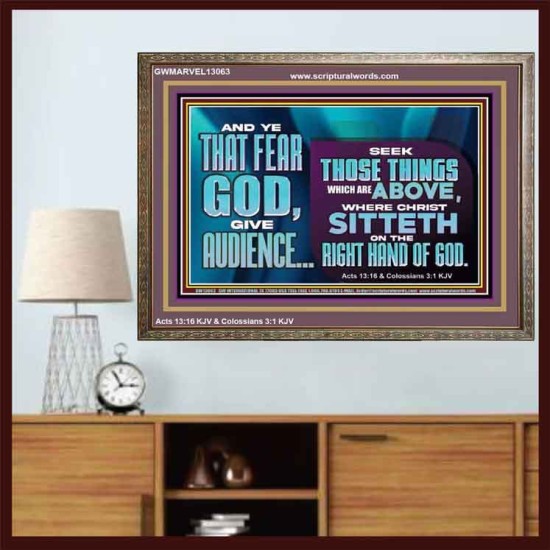 THE RIGHT HAND OF GOD  Church Office Wooden Frame  GWMARVEL13063  
