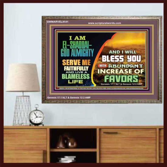 SERVE ME FAITHFULLY  Unique Power Bible Wooden Frame  GWMARVEL9541  