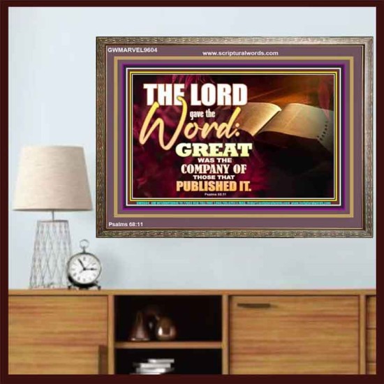 THE LORD GAVE THE WORD  Bathroom Wall Art  GWMARVEL9604  