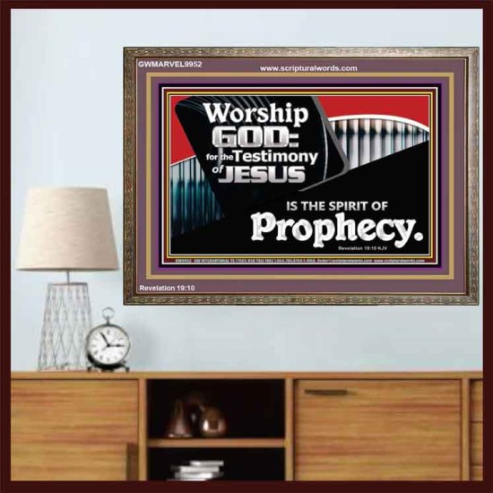 JESUS CHRIST THE SPIRIT OF PROPHESY  Encouraging Bible Verses Wooden Frame  GWMARVEL9952  