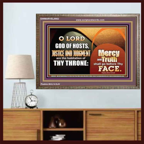 MERCY AND TRUTH SHALL GO BEFORE THEE O LORD OF HOSTS  Christian Wall Art  GWMARVEL9982  