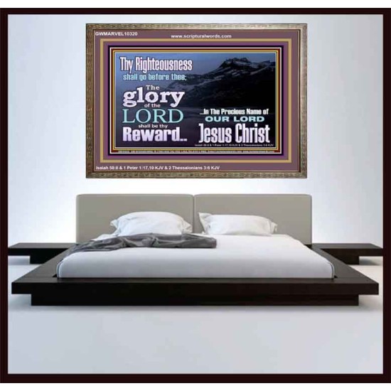 THE GLORY OF THE LORD WILL BE UPON YOU  Custom Inspiration Scriptural Art Wooden Frame  GWMARVEL10320  