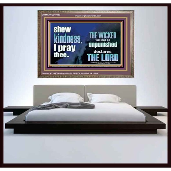 THE WICKED WILL NOT GO UNPUNISHED  Bible Verse for Home Wooden Frame  GWMARVEL10330  