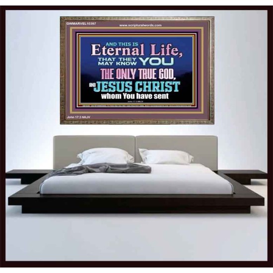 CHRIST JESUS THE ONLY WAY TO ETERNAL LIFE  Sanctuary Wall Wooden Frame  GWMARVEL10397  