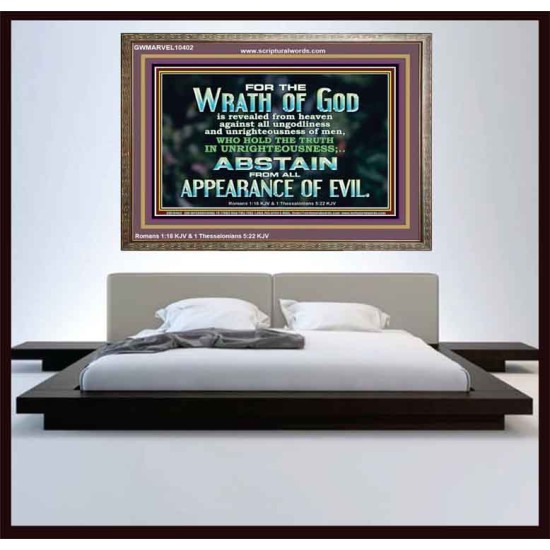 UNGODLINESS AND UNRIGHTEOUSNESS OUTLAW IN ETERNITY  Righteous Living Christian Wooden Frame  GWMARVEL10402  