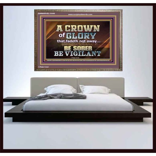 CROWN OF GLORY FOR OVERCOMERS  Scriptures Décor Wall Art  GWMARVEL10440  