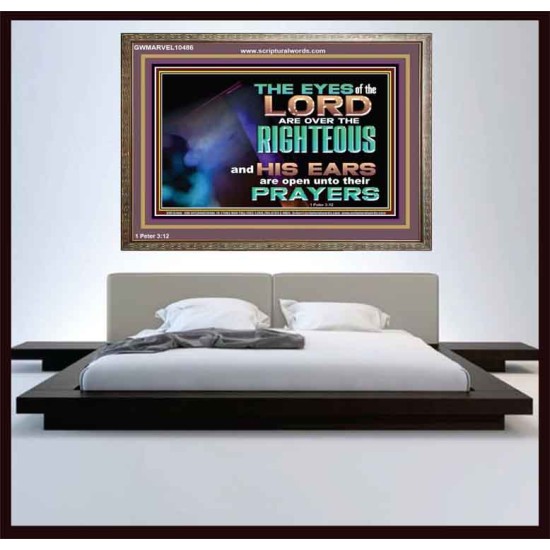 THE EYES OF THE LORD ARE OVER THE RIGHTEOUS  Religious Wall Art   GWMARVEL10486  