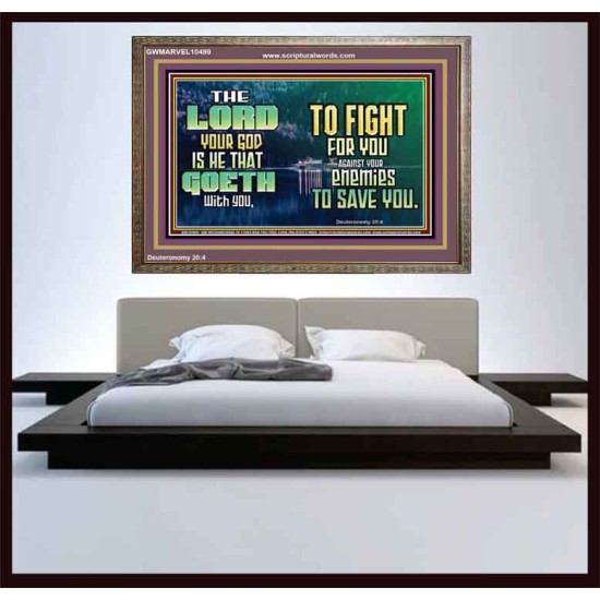 THE LORD IS WITH YOU TO SAVE YOU  Christian Wall Décor  GWMARVEL10489  