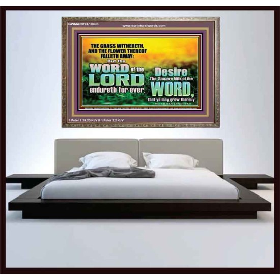 THE WORD OF THE LORD ENDURETH FOR EVER  Christian Wall Décor Wooden Frame  GWMARVEL10493  