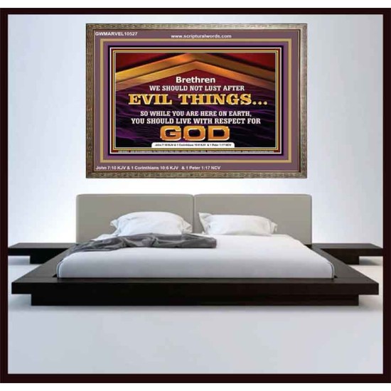 DO NOT LUST AFTER EVIL THINGS  Children Room Wall Wooden Frame  GWMARVEL10527  