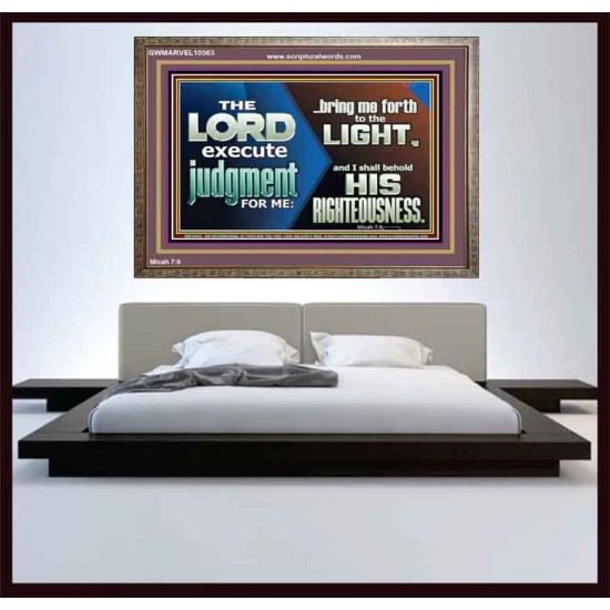 BRING ME FORTH TO THE LIGHT O LORD JEHOVAH  Scripture Art Prints Wooden Frame  GWMARVEL10563  