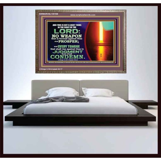 CONDEMN EVERY TONGUE THAT RISES AGAINST YOU IN JUDGEMENT  Custom Inspiration Scriptural Art Wooden Frame  GWMARVEL10616B  