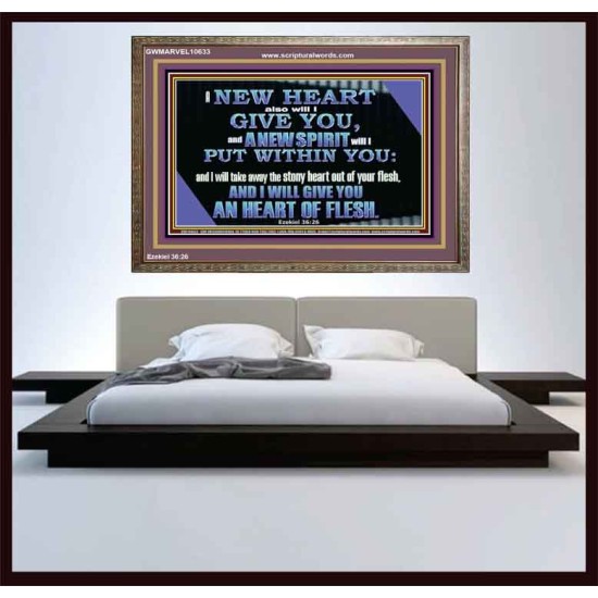 I WILL GIVE YOU A NEW HEART AND NEW SPIRIT  Bible Verse Wall Art  GWMARVEL10633  