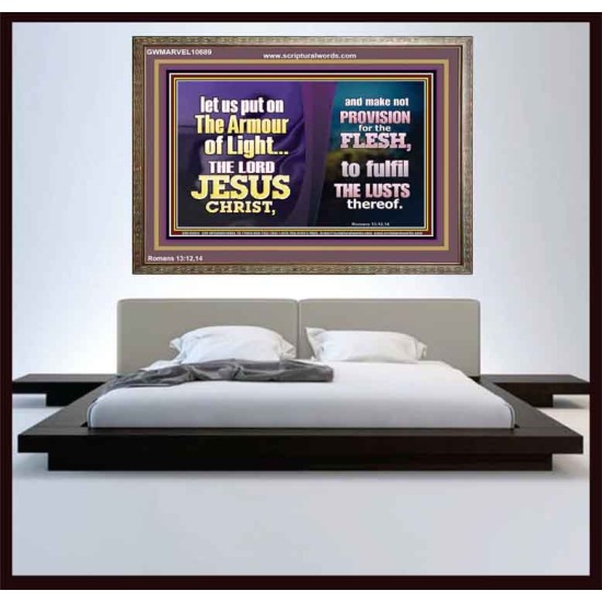 THE ARMOUR OF LIGHT OUR LORD JESUS CHRIST  Ultimate Inspirational Wall Art Wooden Frame  GWMARVEL10689  