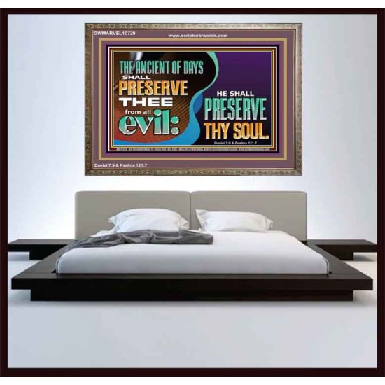 THE ANCIENT OF DAYS SHALL PRESERVE THEE FROM ALL EVIL  Scriptures Wall Art  GWMARVEL10729  
