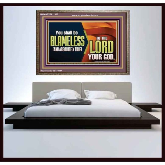 BE ABSOLUTELY TRUE TO THE LORD OUR GOD  Children Room Wooden Frame  GWMARVEL11920  