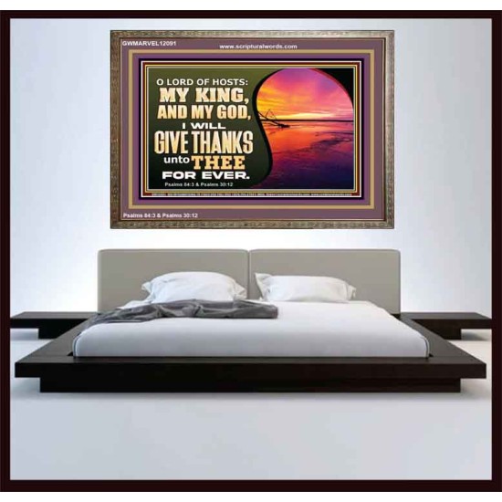 O LORD OF HOSTS MY KING AND MY GOD  Scriptural Wooden Frame Wooden Frame  GWMARVEL12091  