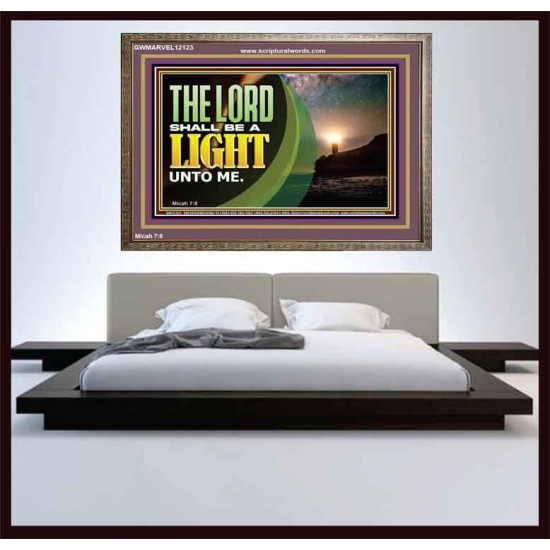 THE LORD SHALL BE A LIGHT UNTO ME  Custom Wall Art  GWMARVEL12123  
