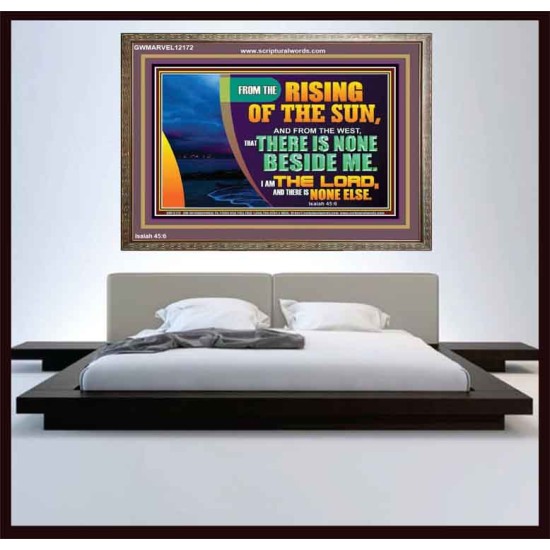 I AM THE LORD THERE IS NONE ELSE  Printable Bible Verses to Wooden Frame  GWMARVEL12172  