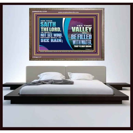 VALLEY SHALL BE FILLED WITH WATER THAT YE MAY DRINK  Sanctuary Wall Wooden Frame  GWMARVEL12358  
