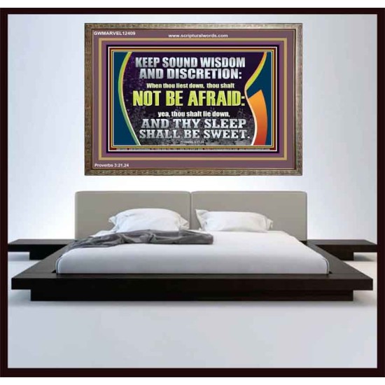 THY SLEEP SHALL BE SWEET  Ultimate Inspirational Wall Art  Wooden Frame  GWMARVEL12409  