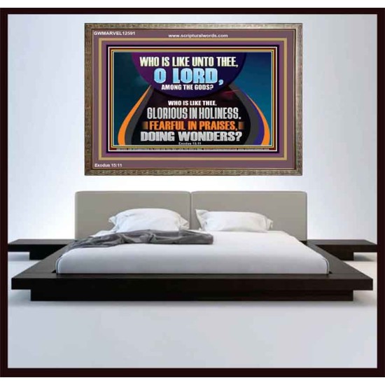 AMONG THE GODS WHO IS LIKE THEE  Bible Verse Art Prints  GWMARVEL12591  
