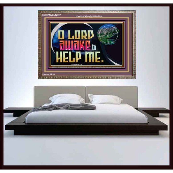 O LORD AWAKE TO HELP ME  Scriptures Décor Wall Art  GWMARVEL12697  