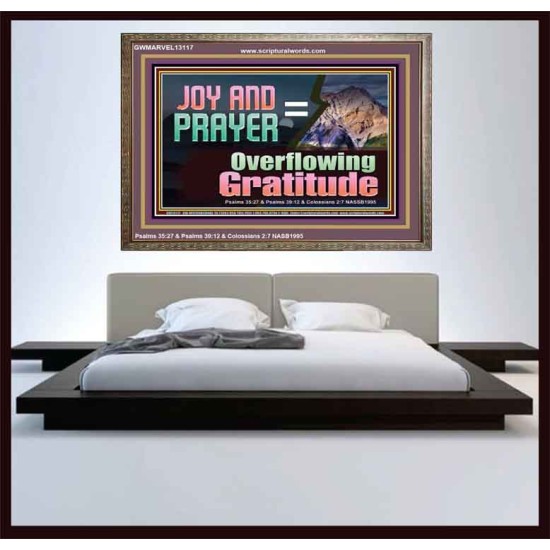 JOY AND PRAYER BRINGS OVERFLOWING GRATITUDE  Bible Verse Wall Art  GWMARVEL13117  