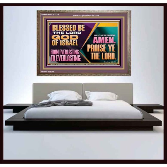 LET ALL THE PEOPLE SAY PRAISE THE LORD HALLELUJAH  Art & Wall Décor Wooden Frame  GWMARVEL13128  
