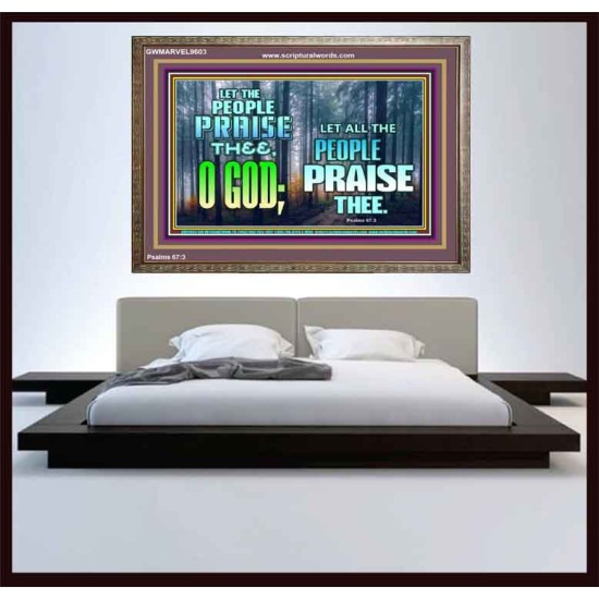 LET THE PEOPLE PRAISE THEE O GOD  Kitchen Wall Décor  GWMARVEL9603  