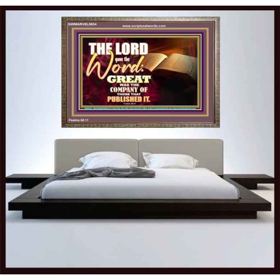 THE LORD GAVE THE WORD  Bathroom Wall Art  GWMARVEL9604  