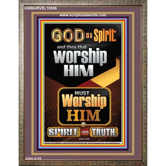 WORSHIP HIM IN SPIRIT AND TRUTH  Children Room Portrait  GWMARVEL10006  