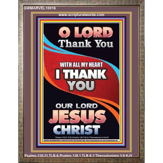THANK YOU OUR LORD JESUS CHRIST  Sanctuary Wall Portrait  GWMARVEL10016  