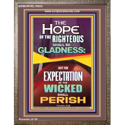 THE HOPE OF THE RIGHTEOUS IS GLADNESS  Children Room Portrait  GWMARVEL10024  "31X36"
