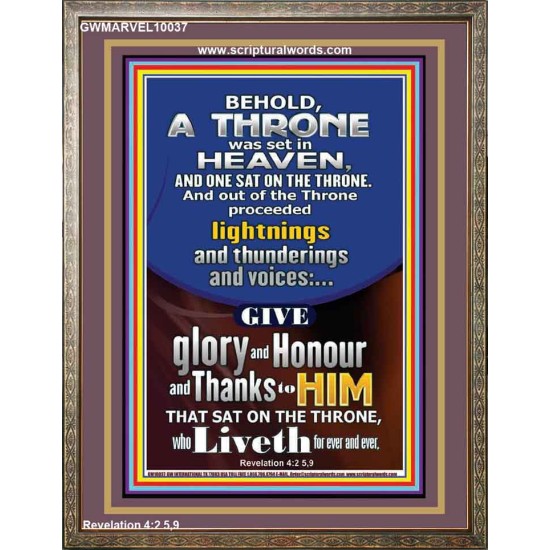 LIGHTNINGS AND THUNDERINGS AND VOICES  Scripture Art Portrait  GWMARVEL10037  
