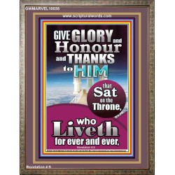 GIVE GLORY AND HONOUR TO JEHOVAH EL SHADDAI  Biblical Art Portrait  GWMARVEL10038  "31X36"
