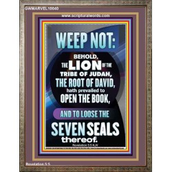 WEEP NOT THE LION OF THE TRIBE OF JUDAH HAS PREVAILED  Large Portrait  GWMARVEL10040  "31X36"