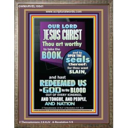 YOU ARE WORTHY TO OPEN THE SEAL OUR LORD JESUS CHRIST   Wall Art Portrait  GWMARVEL10041  