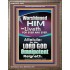 WORSHIPPED HIM THAT LIVETH FOREVER   Contemporary Wall Portrait  GWMARVEL10044  "31X36"