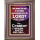 O LORD OUR GOD CREATOR OF HEAVEN, EARTH AND SEA  Custom Wall Art Print  GWMARVEL10074  